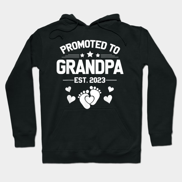 Mens 1st Time Grandpa EST 2023 New First Grandpa 2023 Fathers Day Hoodie by Pigmentdesign